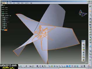 فیلم اموزشی مدل پره موتور هواپیما نرم افزار catia